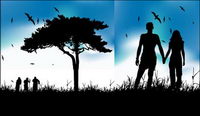 Beautiful silhouette Vector
