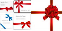 Vector ribbon bow