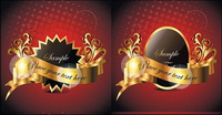 Gold ribbon graphics pattern