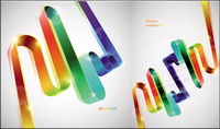 Colorful ribbons vector