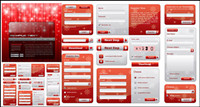 Christmas style of Web design elements vector material