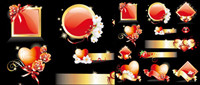 ++Glittering love element vector material++
