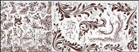 Crude fashion pattern vector material