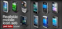 Mobile phone icon 10 - Vector