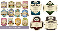 Vector colorful bottle stickers