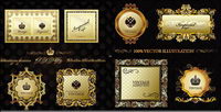 Super gorgeous border European classical pattern vector material