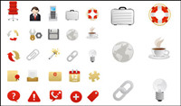 {red theme icon 2} vector material