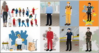 A variety of professional people