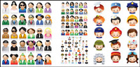The job figures vector material