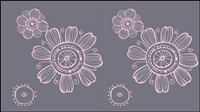 Intensive hand-painted pattern vector material -2