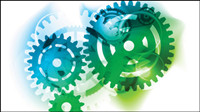 Gear colorful background - vector material