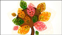 Beautiful foliage pattern 01 - vector