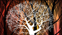 Tree silhouette background 02 - vector