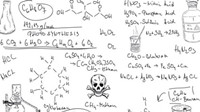 Chemical formula symbol material - vector