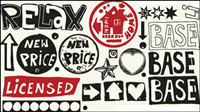 Hand-painted pattern vector material -2
