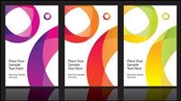 Dynamic ribbon card 01 - vector