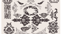 Exquisite decorative pattern background 03-- vector material