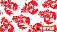 Spicy crawfish - vector material