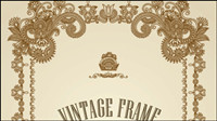 European retro pattern frame 01 - Vector