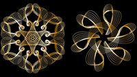 Gold security pattern 02 - vector