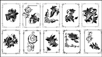 Fine pattern frame 01 - vector