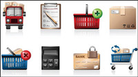 Shopping icon vector material