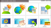 Refined icons - vector