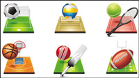 Sports-related icons 04 - vector