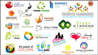 A variety of three-dimensional icon vector material