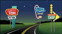 Cartoon the signs marked 02 - vector material 