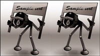 Cartoon plug 05-- vector material