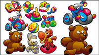 Cartoon baby food toys 03 - vector