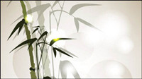 Ink bamboo vector material 