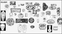 Ancient pattern 03 vector material