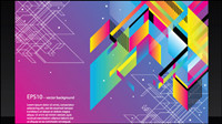 Fashion color block background vector material