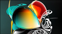 Gorgeous pattern color pattern 01 - vector material