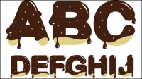 Chocolate alphabet - vector material