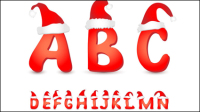Cute Christmas letter 02 - vector material