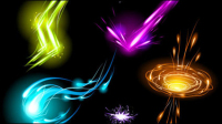 Colorful flow line 02 - vector material