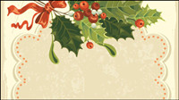 Beautiful Christmas background 03 - vector