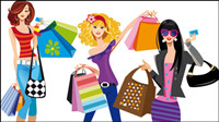 Female fashion illustrator 05 - vector