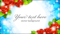 Roses border 02 - vector material