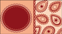 Beautiful pattern background 02 - vector material