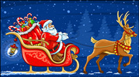 Beautiful Christmas elements 01 - vector material