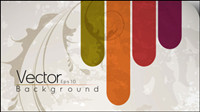 Nostalgic pattern background 01 - vector material