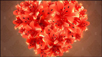 Romantic heart-shaped background 03 - vector material