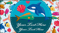 Cartoon marine life - vector material