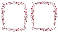 Heart-shaped border 02 - vector material