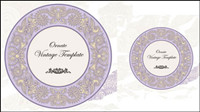 Classic label pattern 05 - vector material
