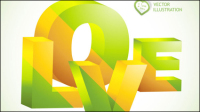 Three-dimensional letters 03 - Vector material